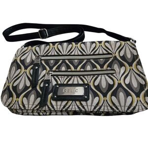 Relic Women's Black and Cream Patterned Bag